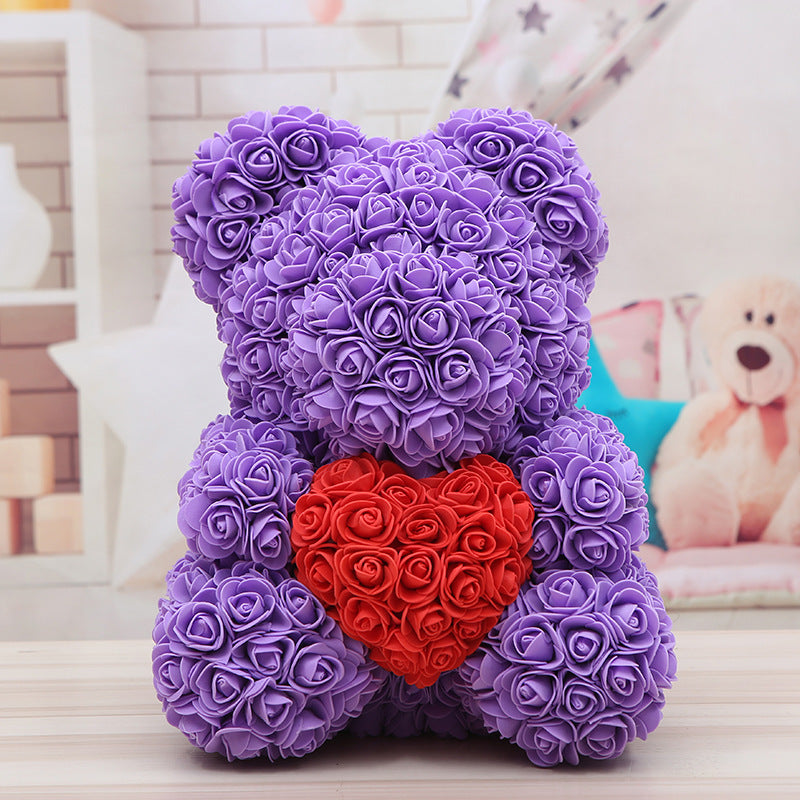 Rose Bear Christmas Gift