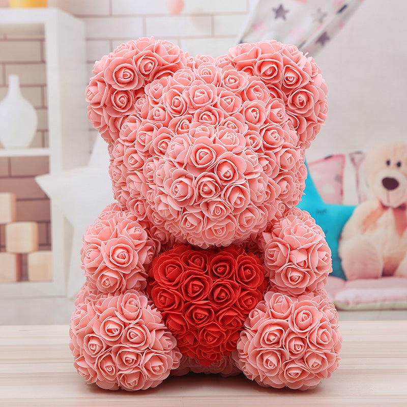 Rose Bear Christmas Gift