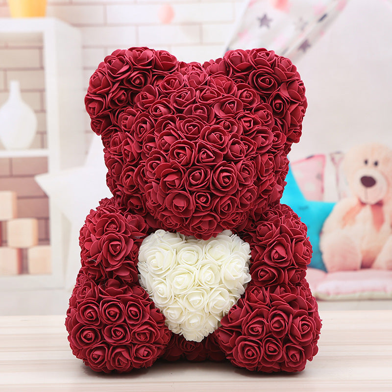 Rose Bear Christmas Gift