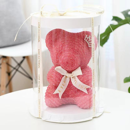 Rose Soap Flower Crystal Diamond Bear