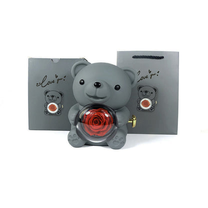 Bear Gift Box Rose