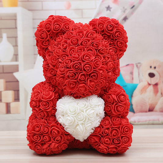 Rose Bear Christmas Gift