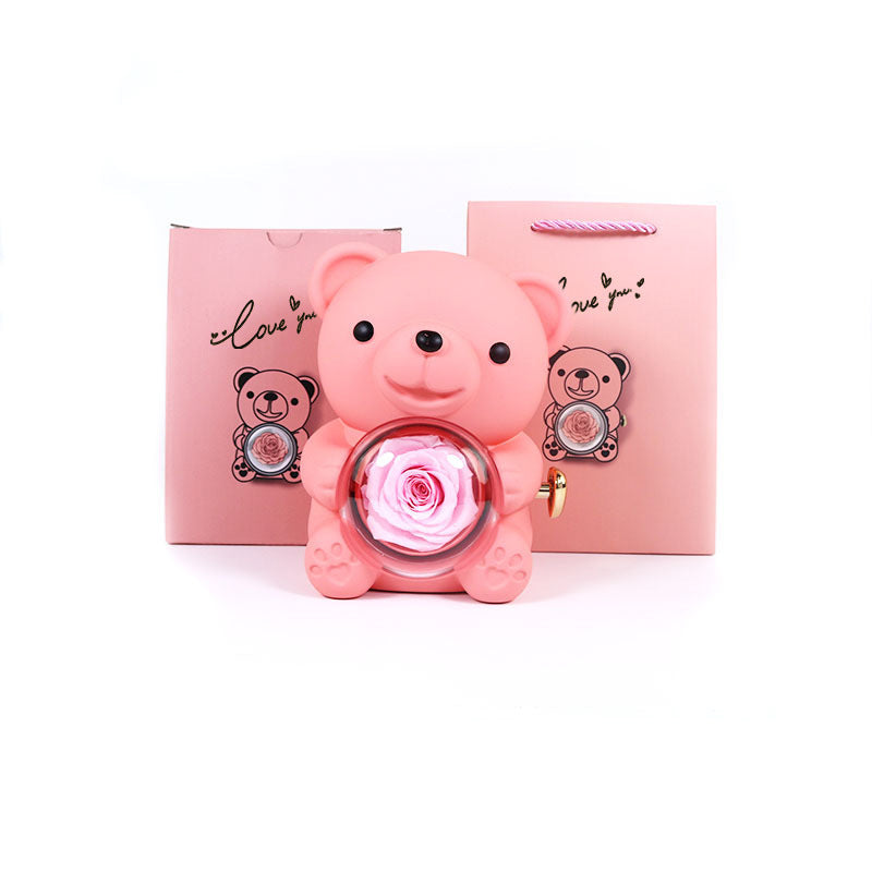 Bear Gift Box Rose